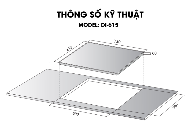 Bếp từ đôi Kocher DI 615 tại thành phố Hồ Chí Minh