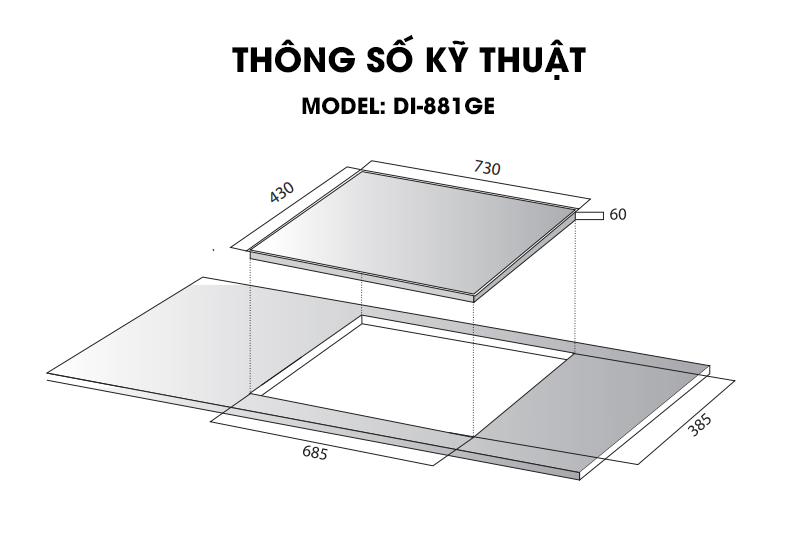 Bếp từ đôi Kocher DI 881GE tại thành phố Hồ Chí Minh
