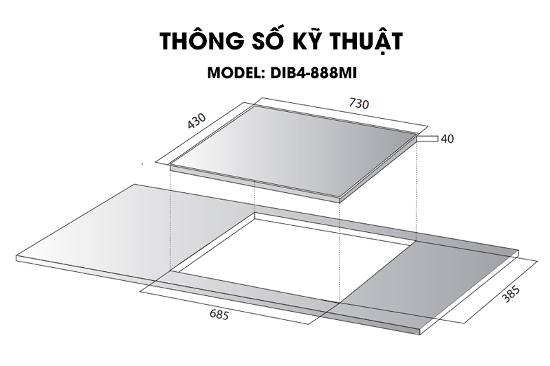 Bếp từ đôi Kocher DIB4 888MI tại thành phố Hồ Chí Minh