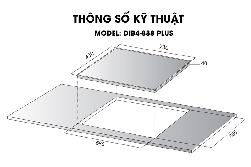 Bếp từ đôi Kocher DIB4 888 Plus tại thành phố Hồ Chí Minh