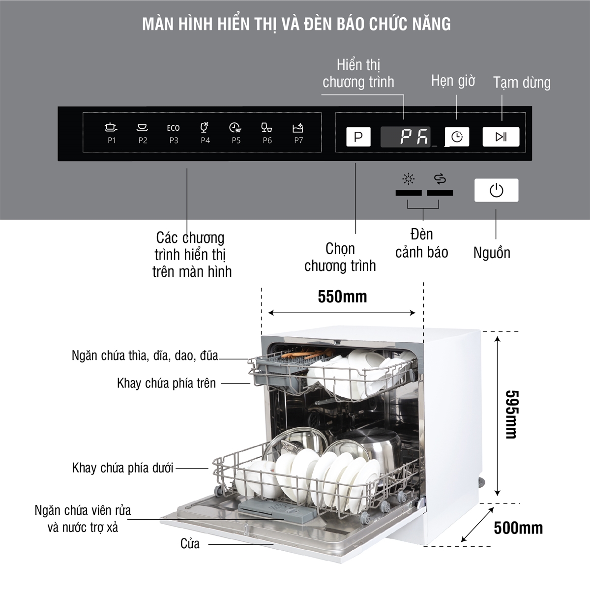 Máy rửa bát Kocher KDEU 8838BL tại thành phố Hồ Chí Minh