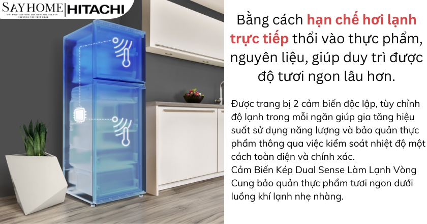 Tủ lạnh Hitachi Inverter 374 lít HRTN6408SUVN tại thành phố Hồ Chí Minh