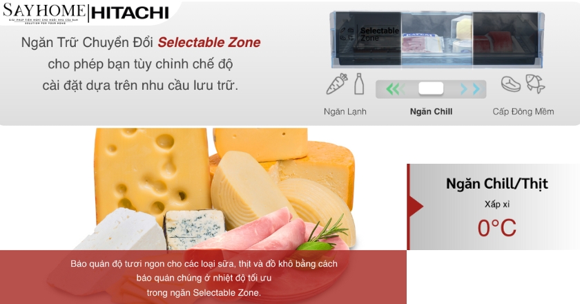 Tủ lạnh Hitachi Inverter 374 lít HRTN6408SUVN tại thành phố Hồ Chí Minh