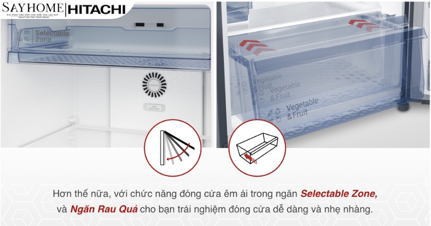 Tủ lạnh Hitachi Inverter 374 lít HRTN6408SUVN tại thành phố Hồ Chí Minh