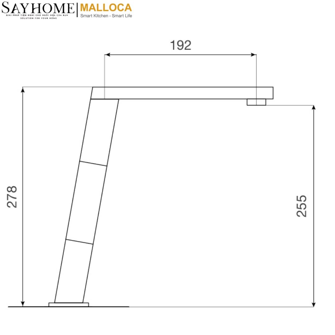 Vòi rửa chén đồng thau sơn giả đá màu đen Malloca K131BL tại thành phố Hồ Chí Minh