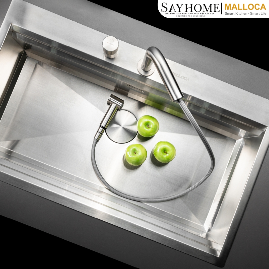 Vòi rửa chén bát dây rút Malloca LuxSteel K068-PO tại thành phố Hồ Chí Minh