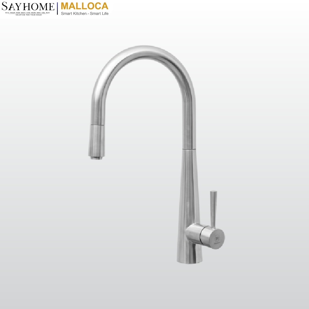 Vòi rửa chén inox dây rút Malloca K095-SS tại thành phố Hồ Chí Minh
