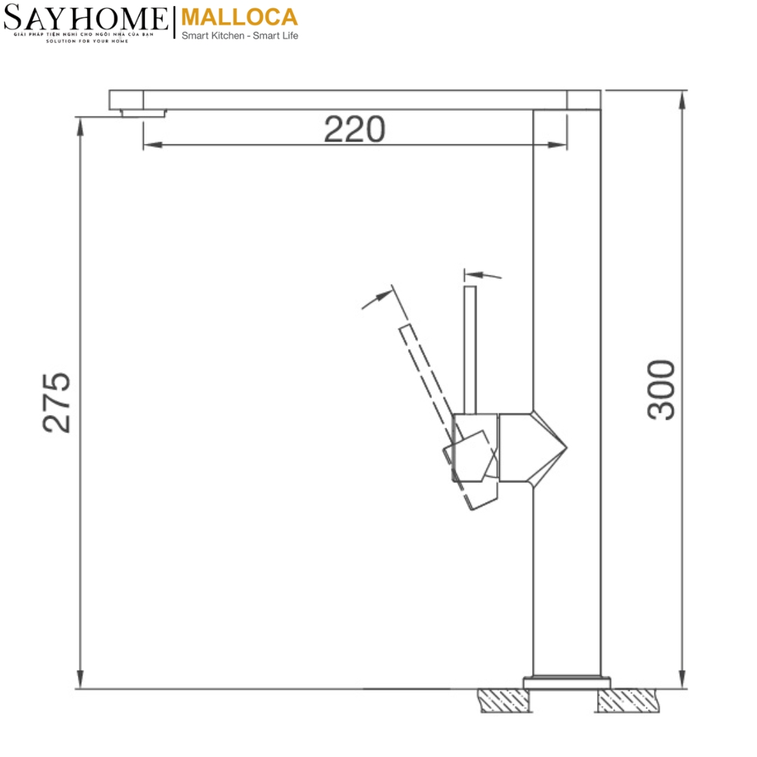 Vòi rửa chén inox Malloca K061-SS tại thành phố Hồ Chí Minh