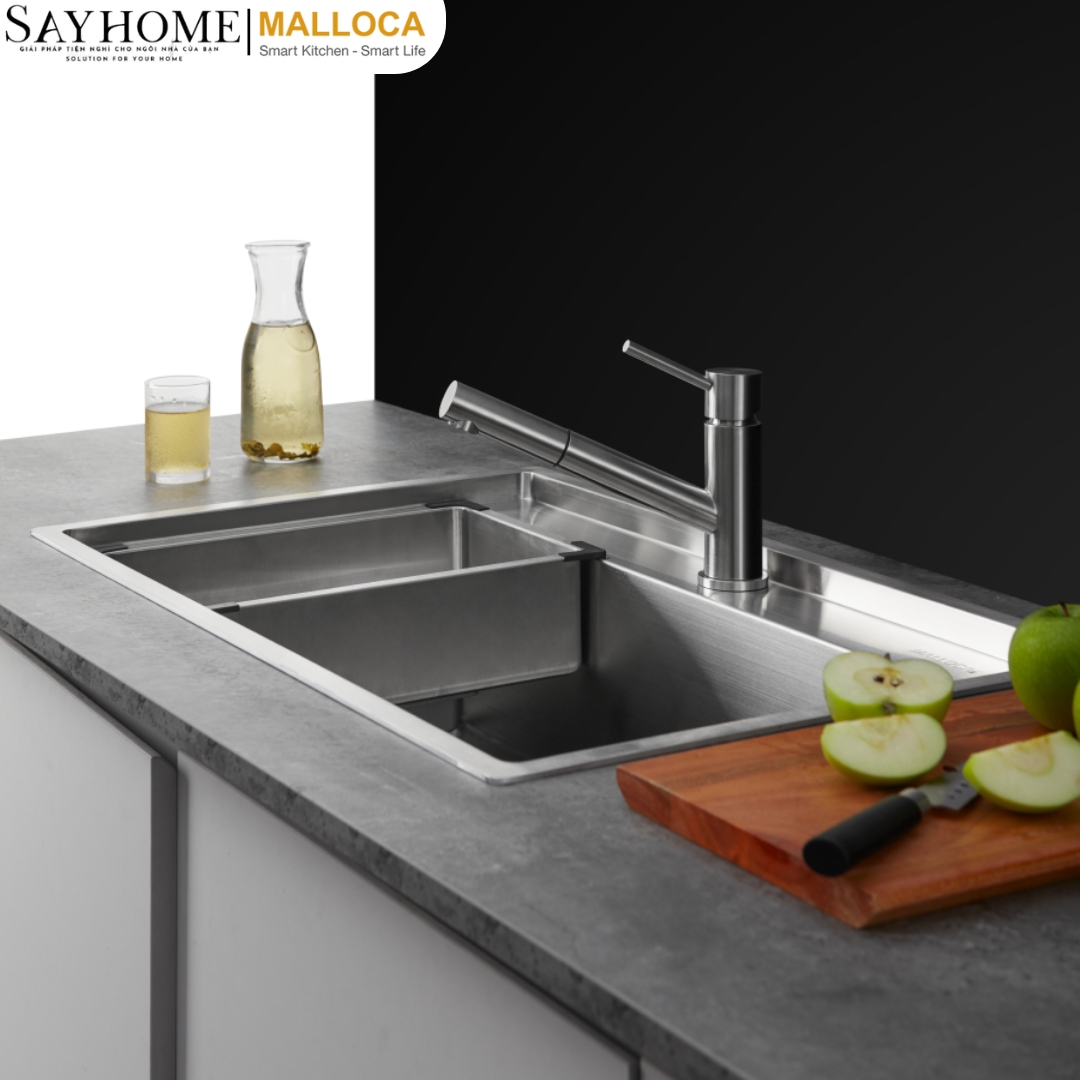 Vòi rửa chén inox dây rút Malloca K110-SS tại thành phố Hồ Chí Minh