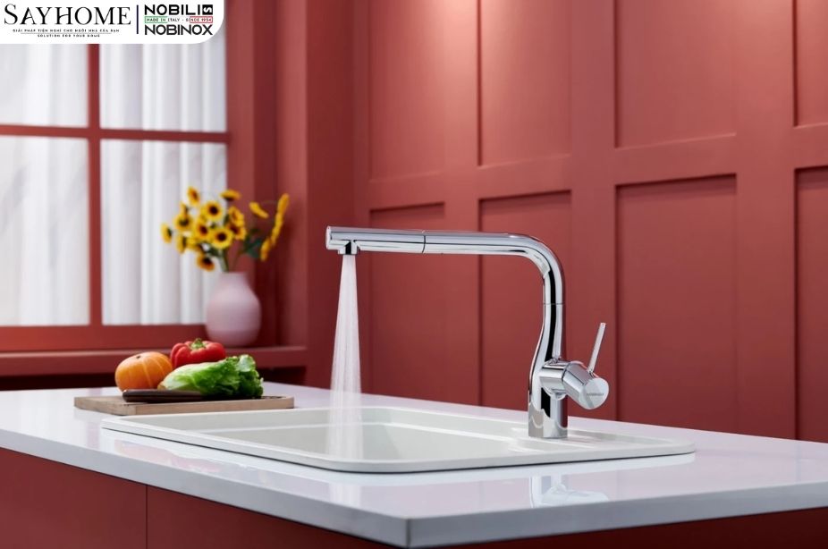 Vòi rửa chén inox NOBINOX JAPA NX996 dây rút tại Thành phố Hồ Chí Minh