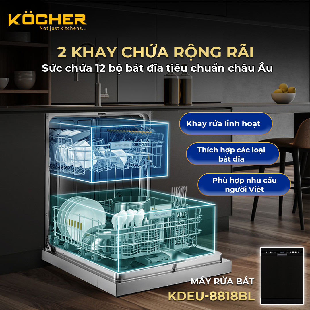 Máy rửa bát Kocher KDEU-8818 tại thành phố Hồ Chí Minh