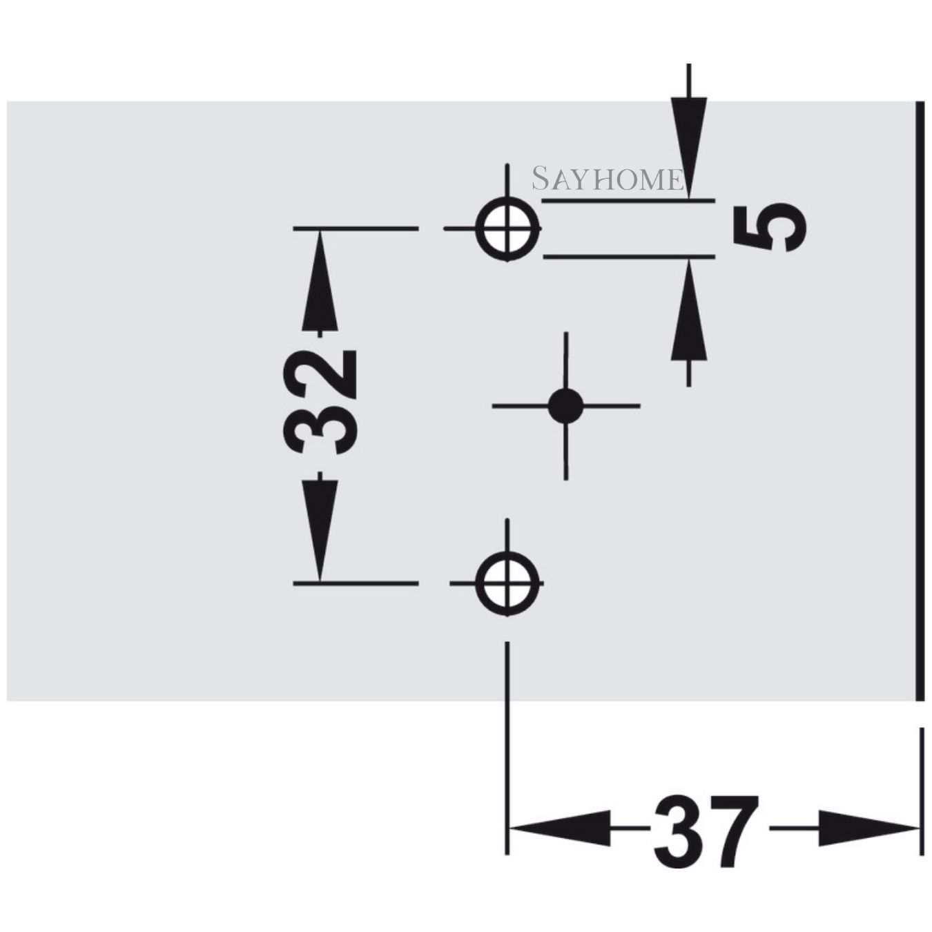 Đế bản lề Metalla A Hafele 311.01.080 - Hàng chính hãng HAFELE