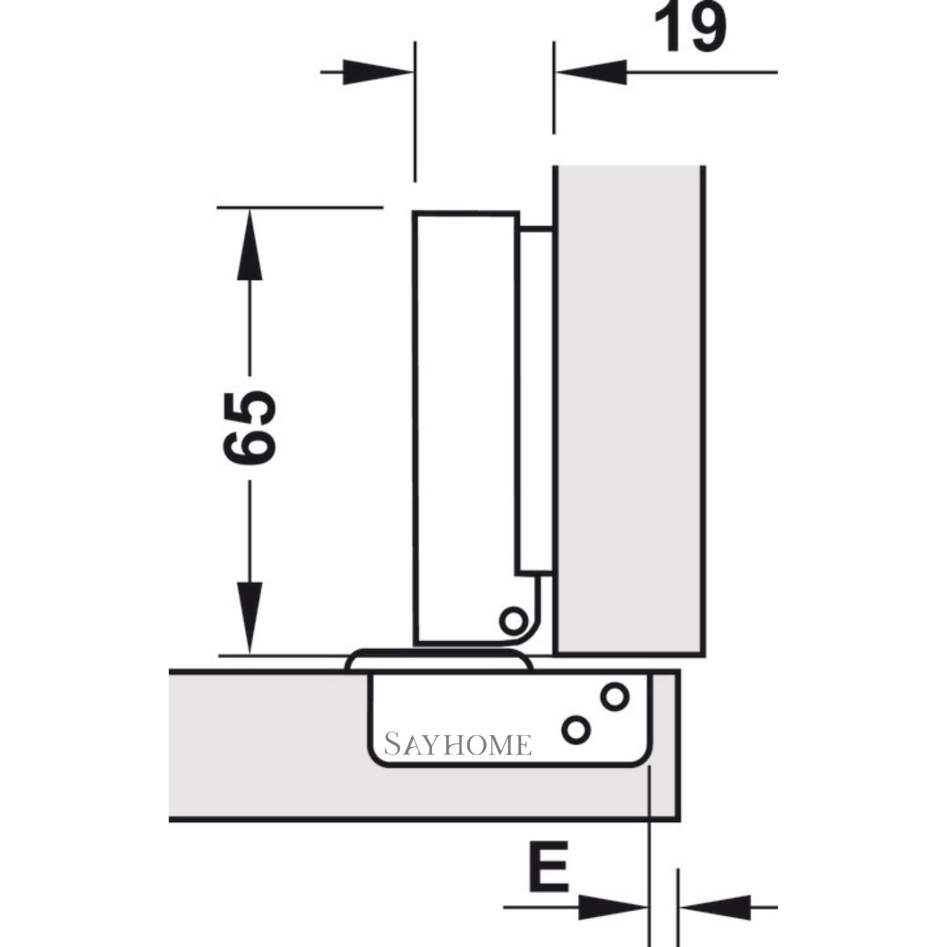 Bản lề thẳng Metalla A 110º giảm chấn Hafele 315.30.721 - Hàng chính hãng HAFELE