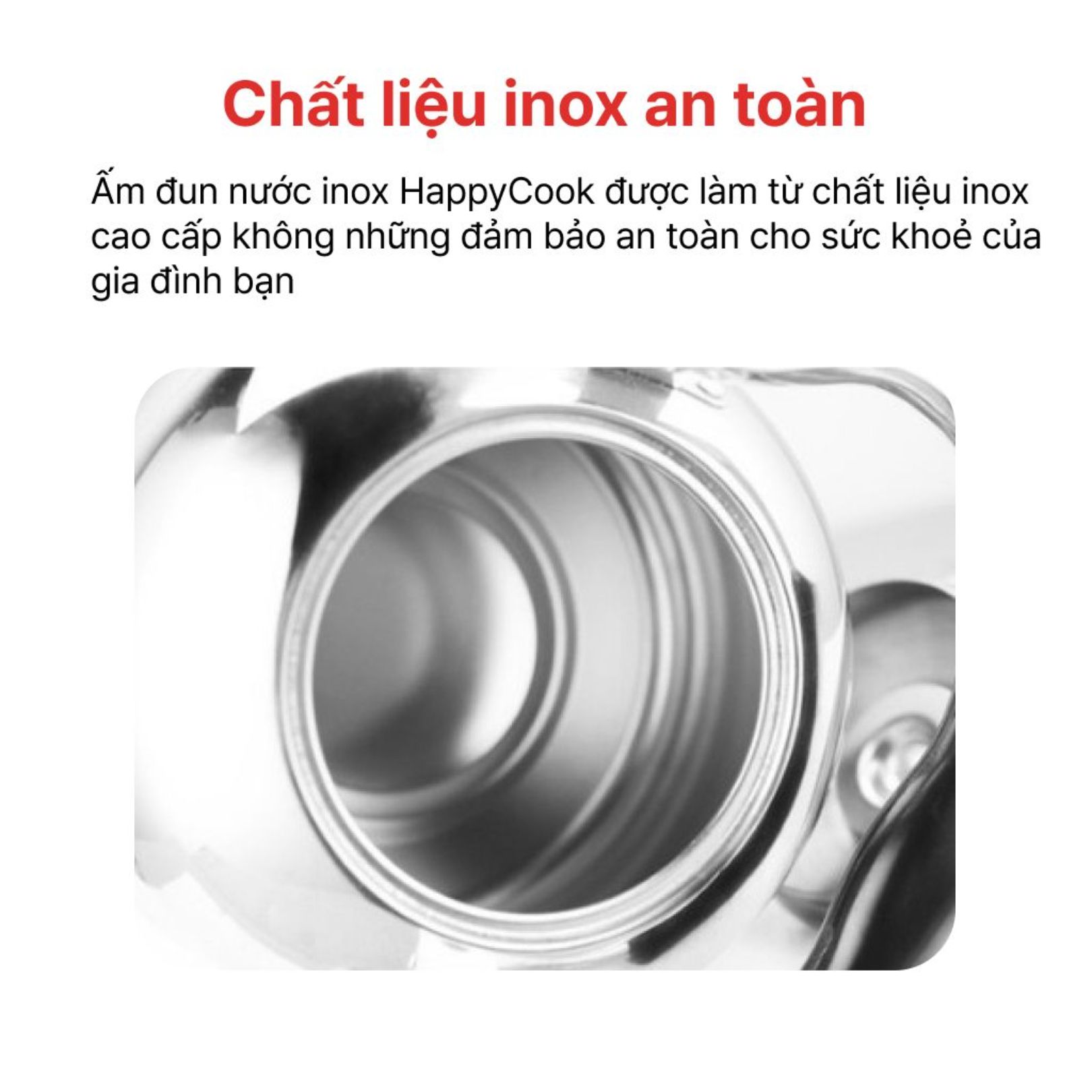Ấm đun nước inox 3L, 5L HappyCook