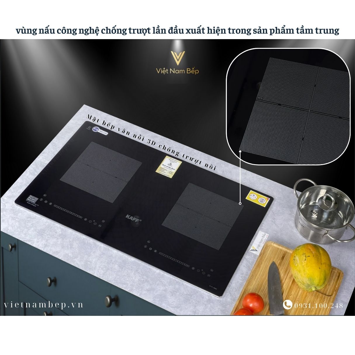 Bếp từ đôi KAFF KF-VNB.FL9889II - Công nghệ 4.0 siêu bền chuẩn Đức  Độc Quyền Việt Nam Bếp