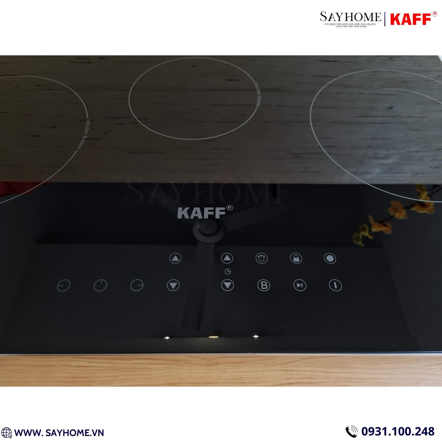 Bếp điện từ kết hợp 3 vùng nấu KAFF KF-IC3801 tại thành phố Hồ Chí Minh