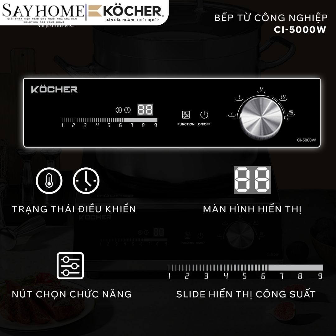 Bếp từ đơn công nghiệp KOCHER CI-5000W tại thành phố Hồ Chí Minh