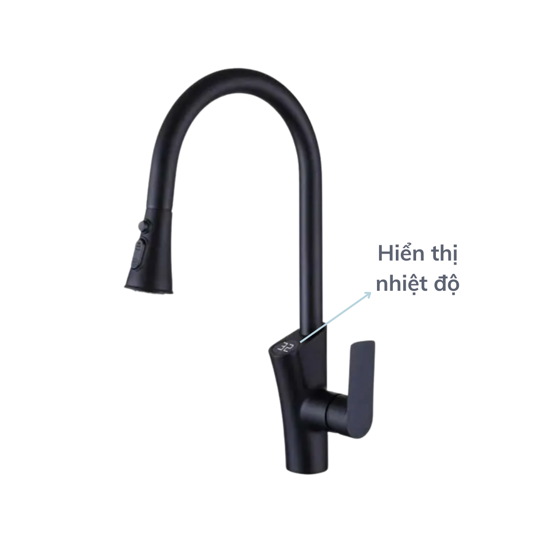 Vòi rửa chén bát dây rút nóng lạnh B-GEM BG-008KĐ ( Hiển thị nhiệt độ) tại thành phố Hồ Chí Minh