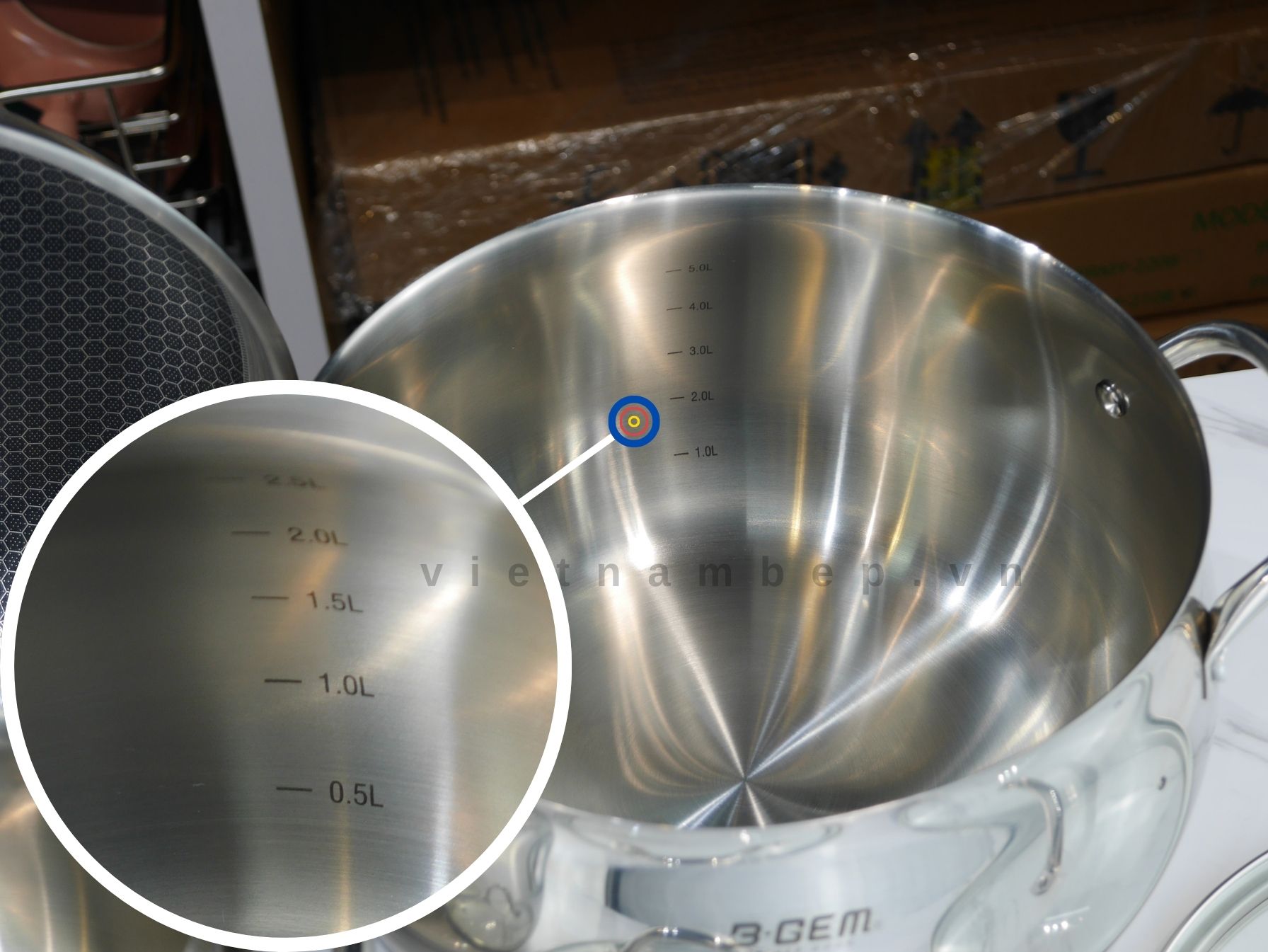 Bộ nồi B-Gem Belly BG-988 ARIC Inox304 cao cấp kèm chảo chống dính kim cương tại thành phố Hồ Chí Minh