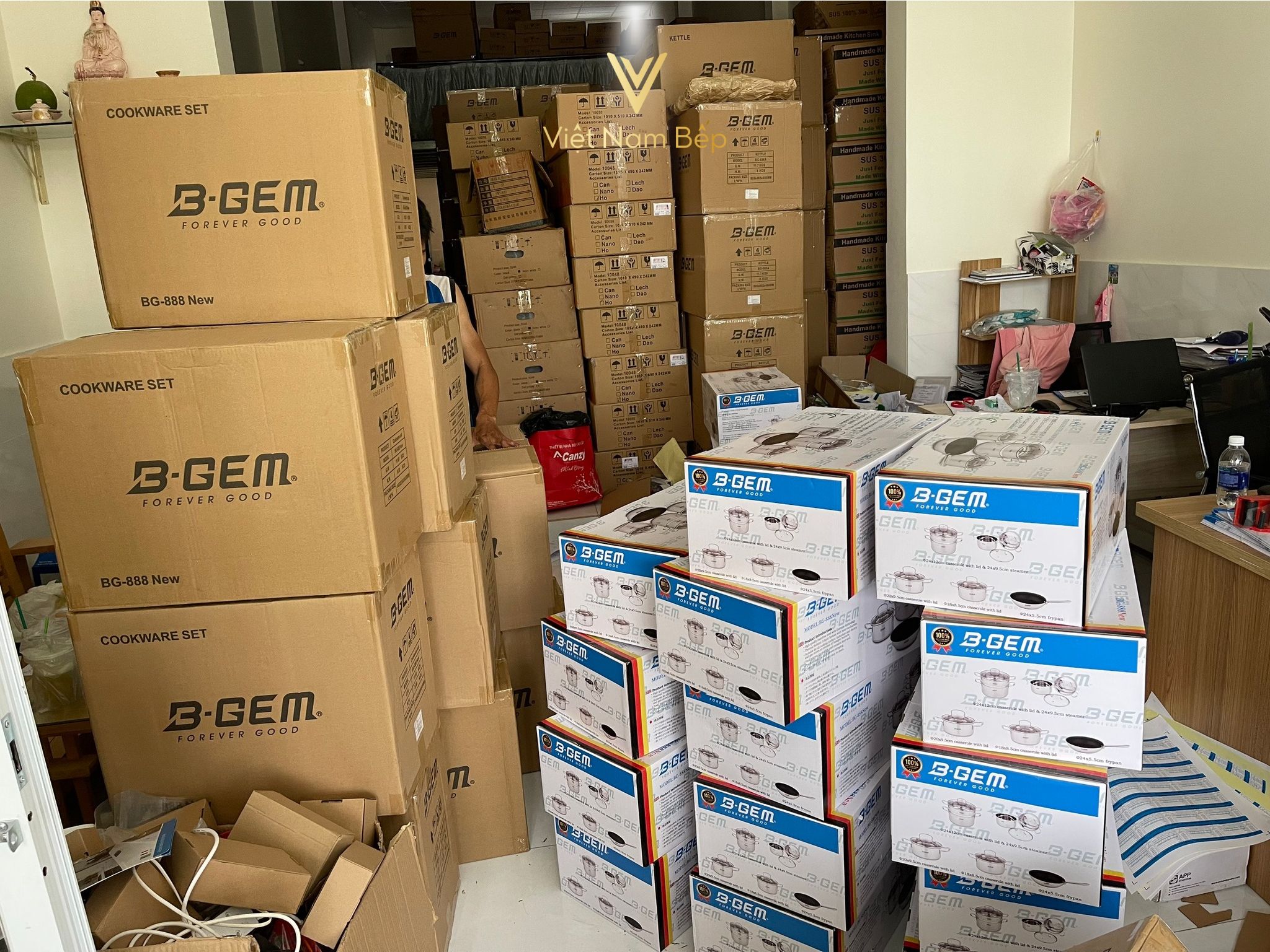 Bộ nồi B-Gem Belly BG-988 ARIC Inox304 cao cấp kèm chảo chống dính kim cương tại thành phố Hồ Chí Minh