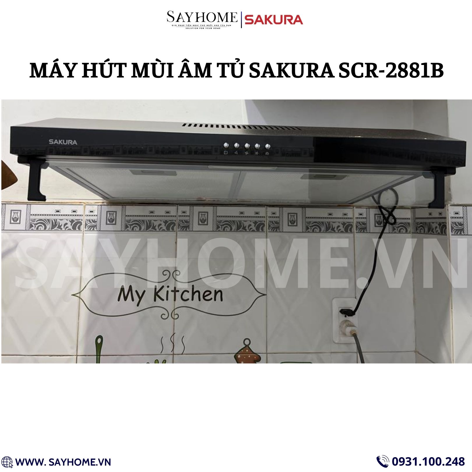 Máy hút mùi âm tủ SAKURA SCR-2881B tại thành phố Hồ Chí Minh