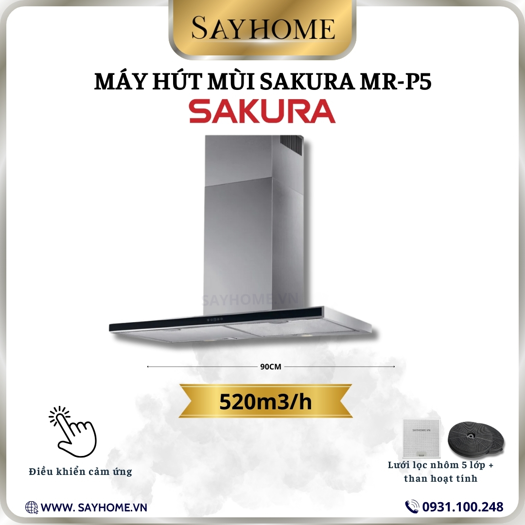 Máy hút mùi SAKURA MERGO MR-P5 tại thành phố Hồ Chí Minh