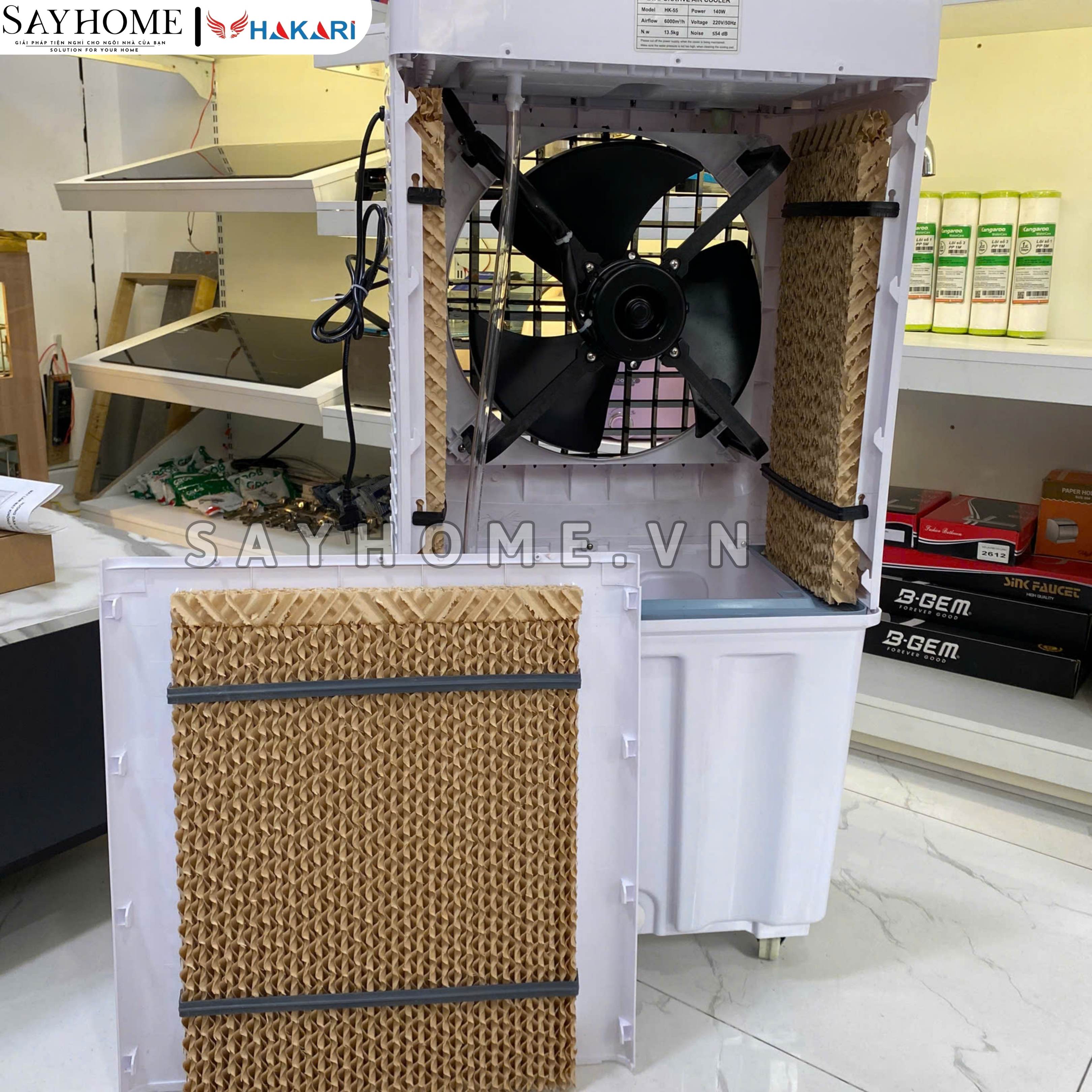 Quạt hơi nước Hakari 55 Lít HK- 55 phím cơ - quạt điều hòa tại thành phố Hồ Chí Minh