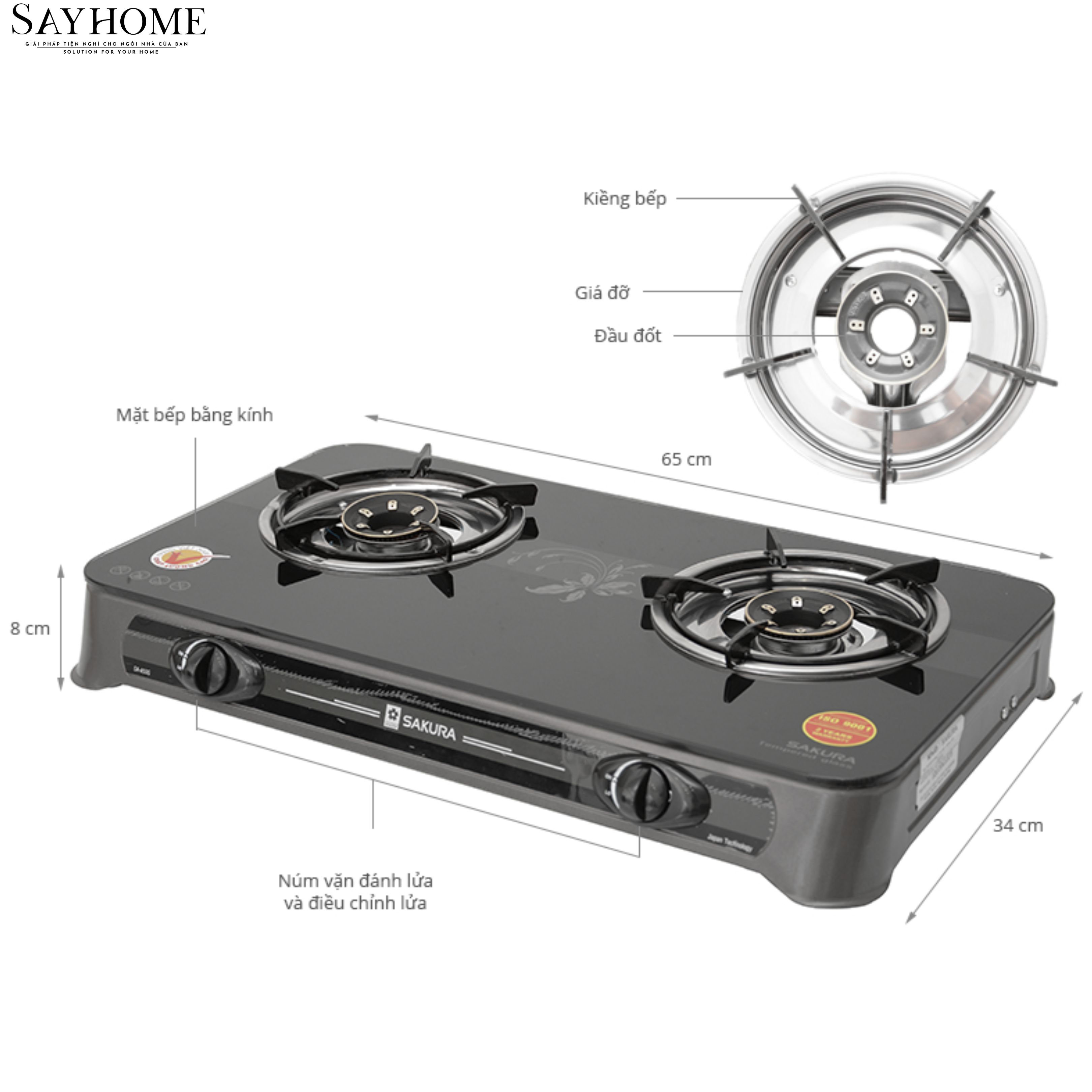 Bếp gas đôi SAKURA SA-650G tại thành phố Hồ Chí Minh