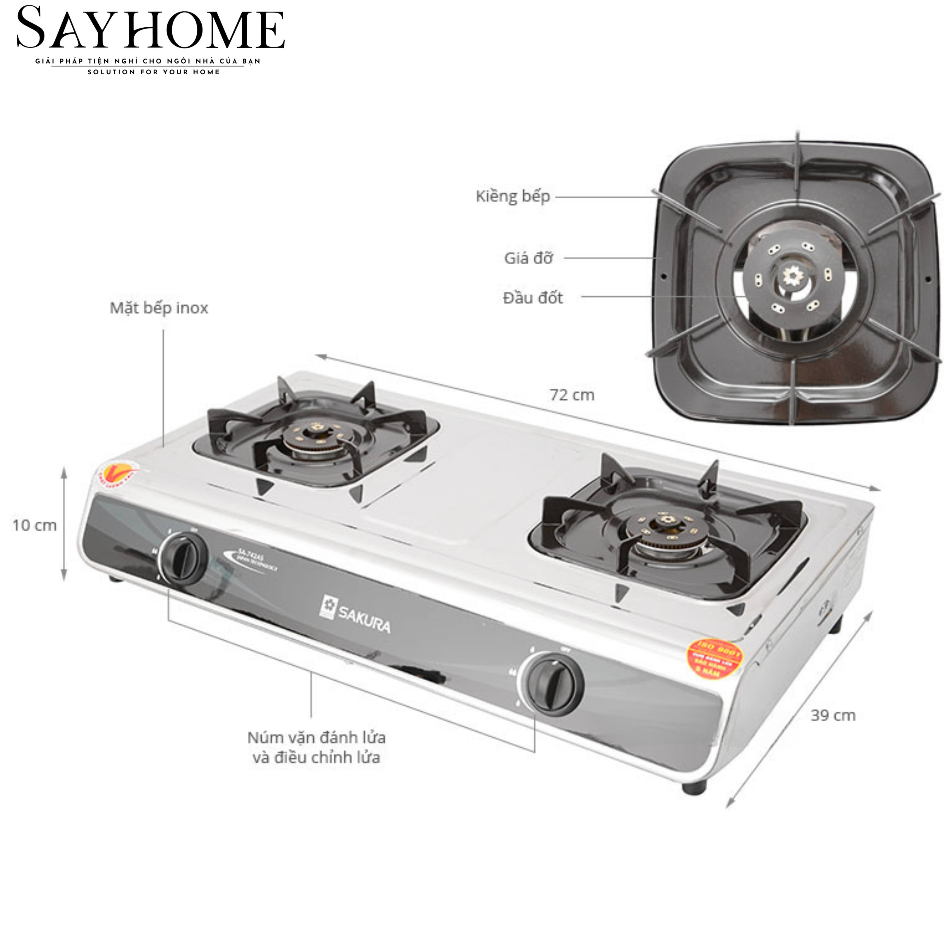 Bếp gas đôi SAKURA SA-742AS tại thành phố Hồ Chí Minh