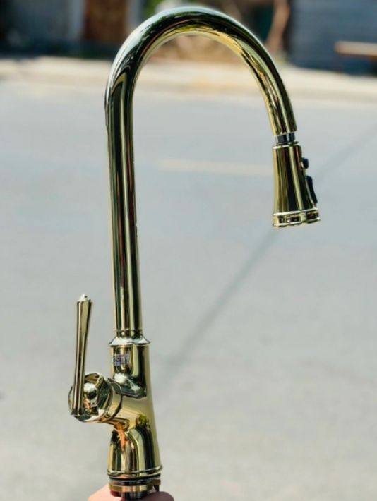 Vòi rửa chén bát nóng lạnh mạ vàng B-GEM BG-Z003 tại thành phố Hồ Chí Minh