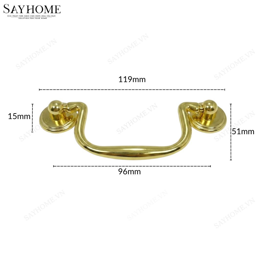 Tay nắm tủ tân cổ điển màu vàng gold SH2206 tại thành phố Hồ Chí Minh