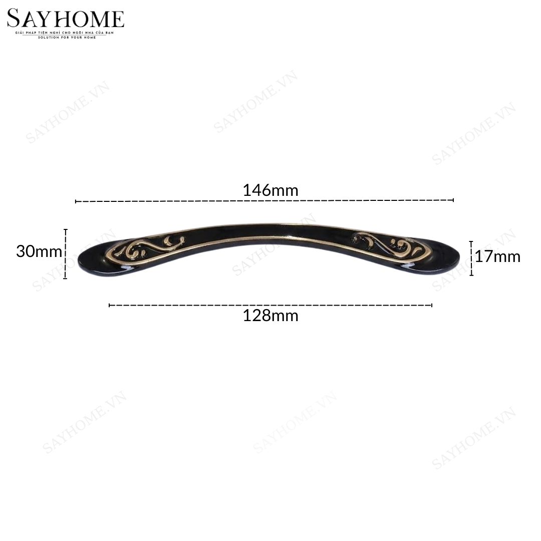 Tay nắm tủ tân cổ điển Vintage màu đen vàng SH5510 tại thành phố Hồ Chí Minh