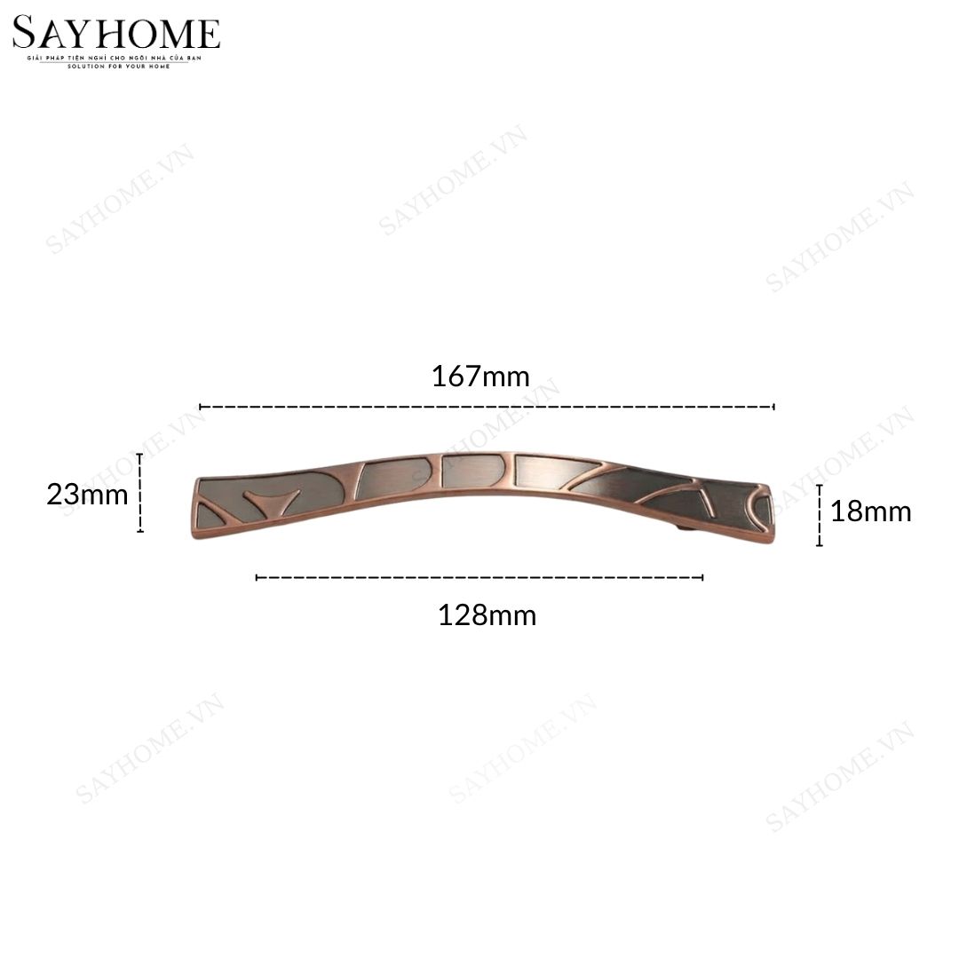 Tay nắm tủ tân cổ điển vintage màu đồng SH8327 tại Tân Bình