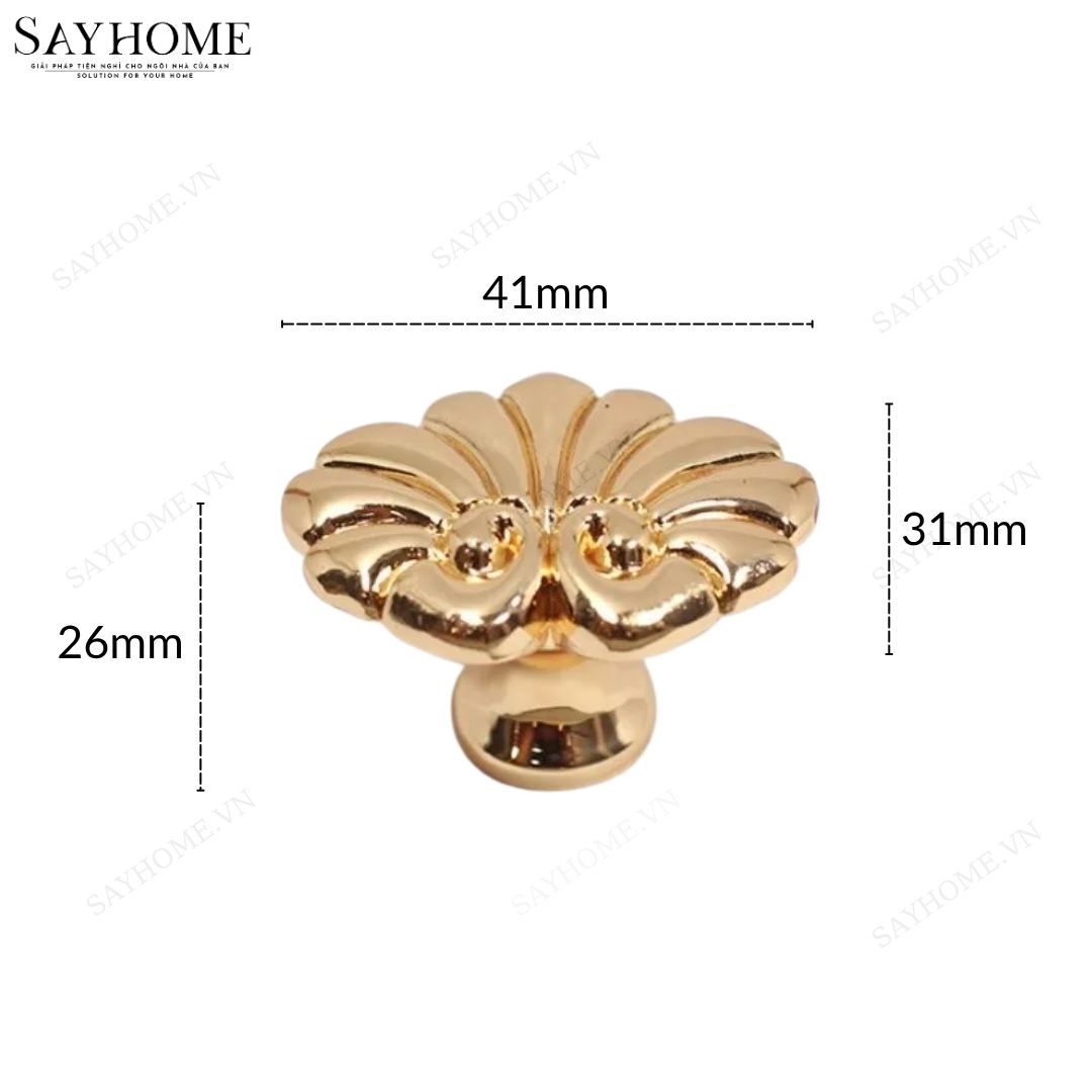 Núm tủ tân cổ điển vintage màu vàng gold SH8835 tại thành phố Hồ Chí Minh