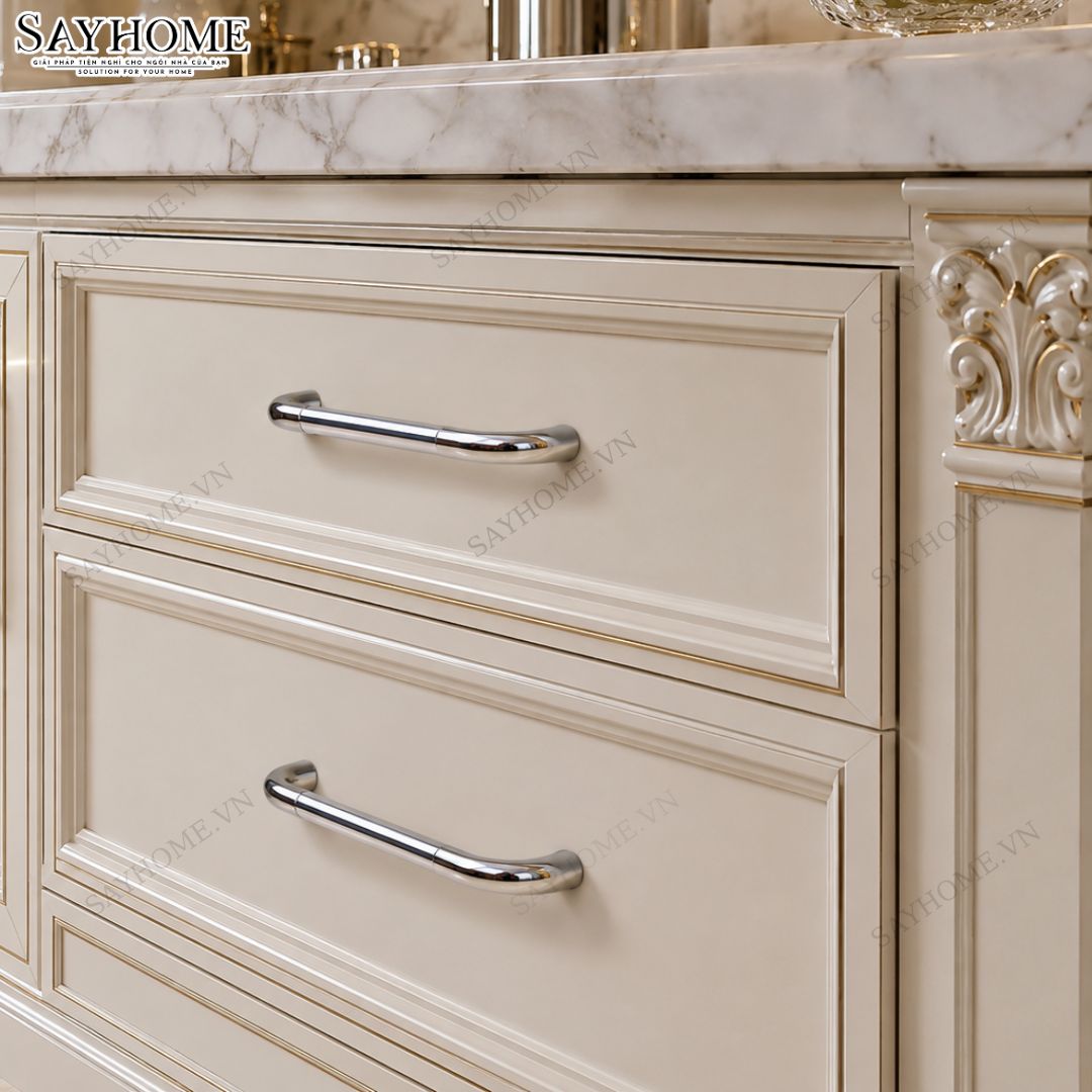 Tay nắm tủ hiện đại màu inox SH8291 tại thành phố Hồ Chí Minh