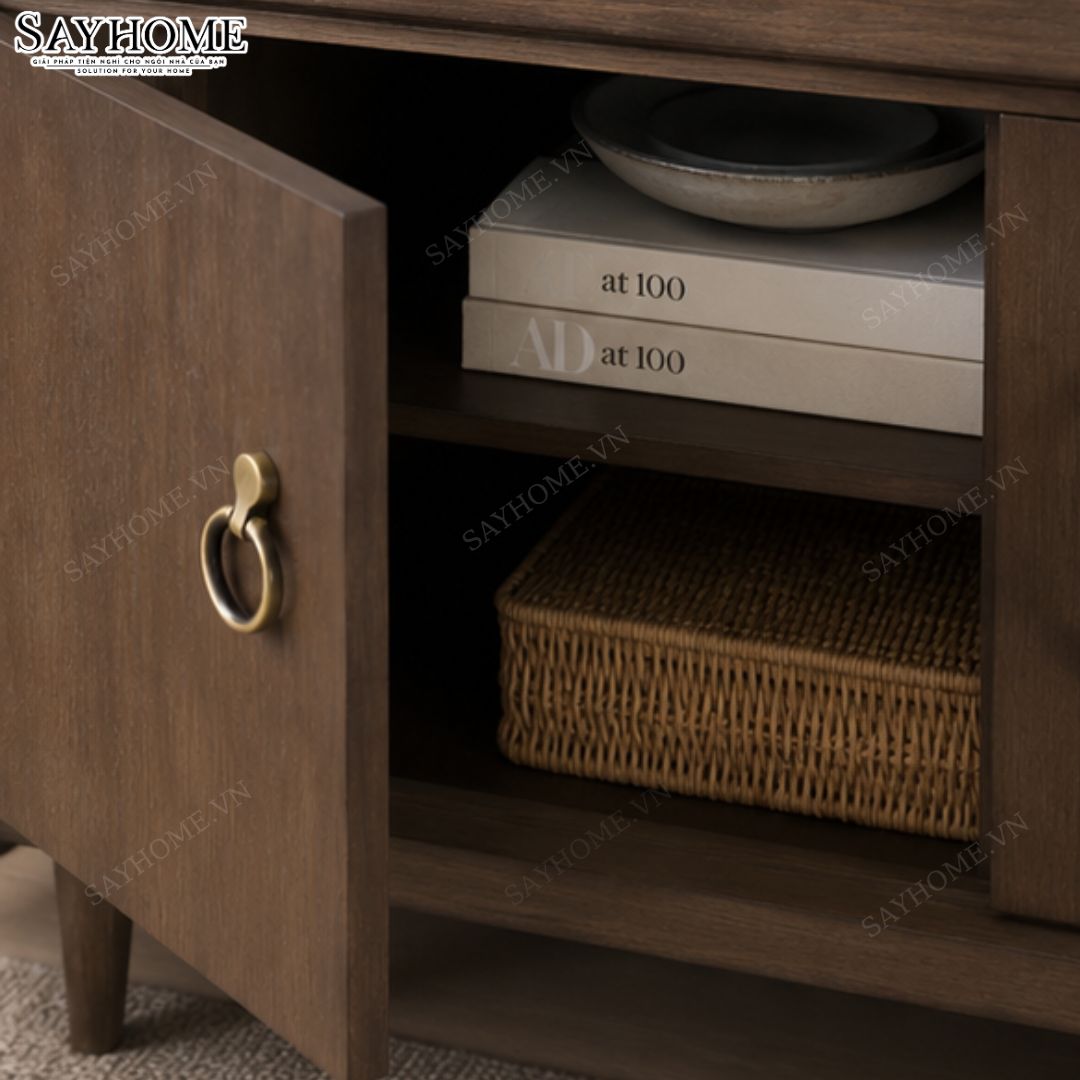 Tay nắm tủ khoen tròn tân cổ điển vintage màu đồng SH9245 tại thành phố Hồ Chí Minh