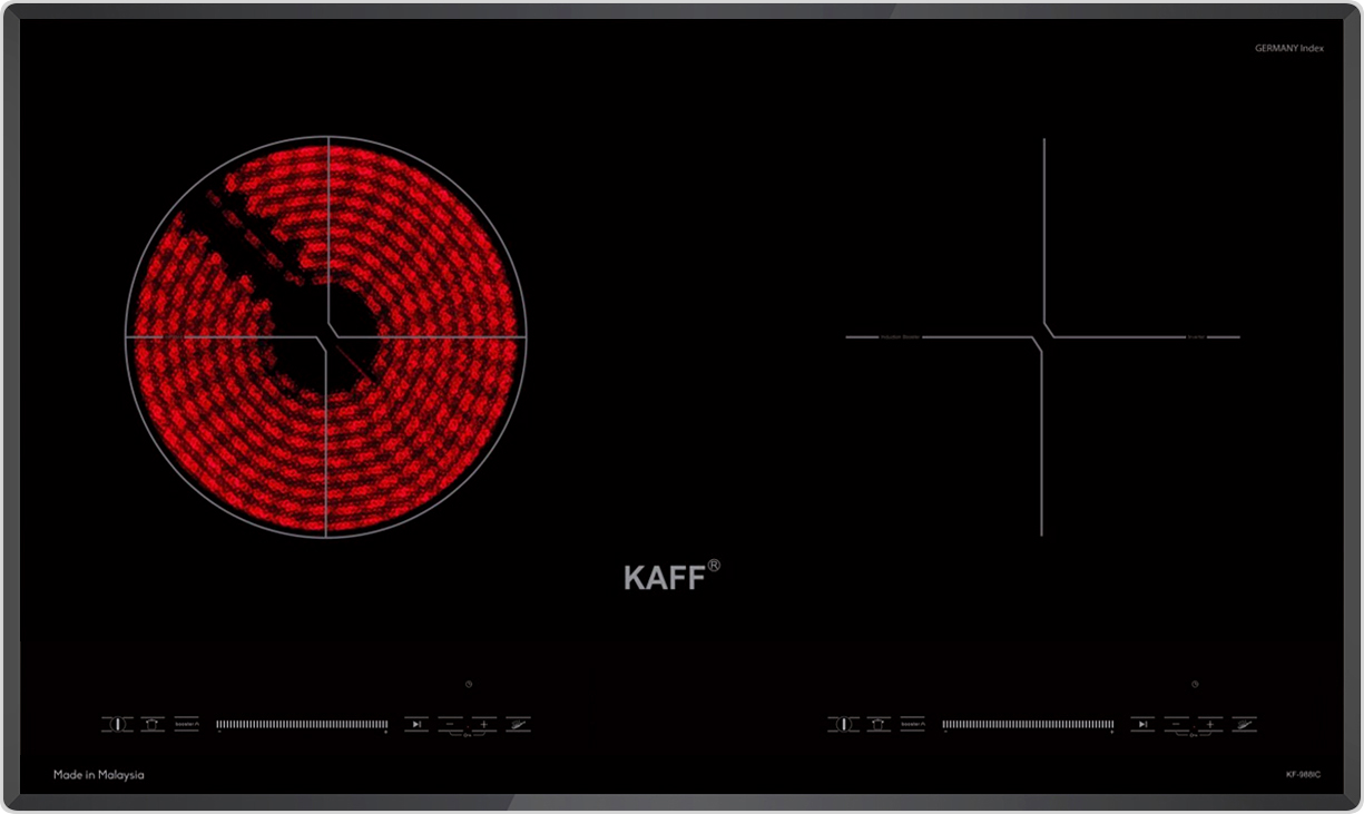 Bếp từ kết hợp hồng ngoại NEW INVERTER KAFF KF-988IC - Bảo hành chính hãng 5 năm