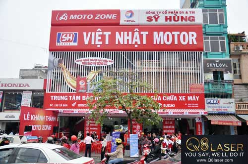Mẫu biển hiệu Việt Nhật Motor bằng alu