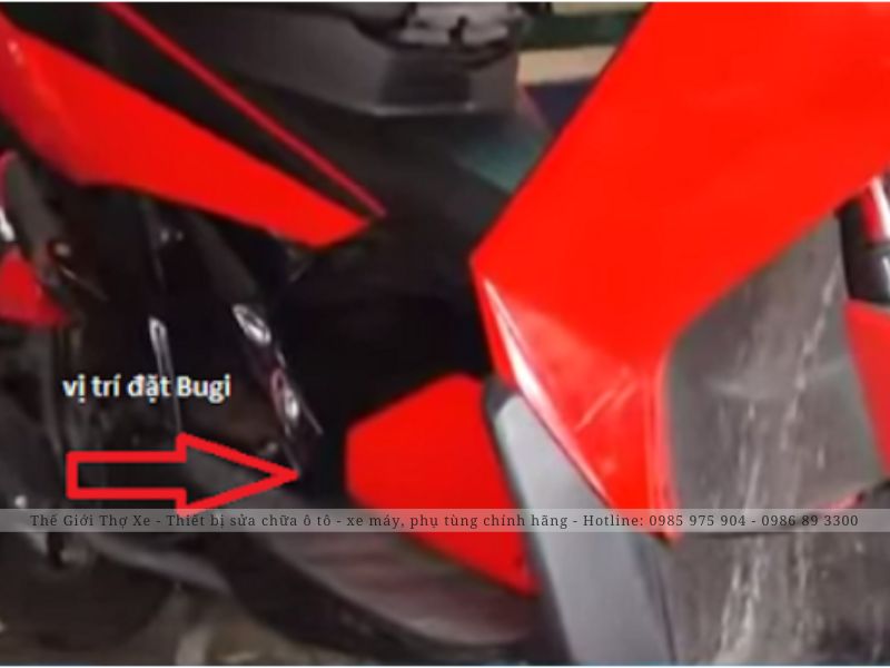 Vị trí đặt bugi trên xe tay ga
