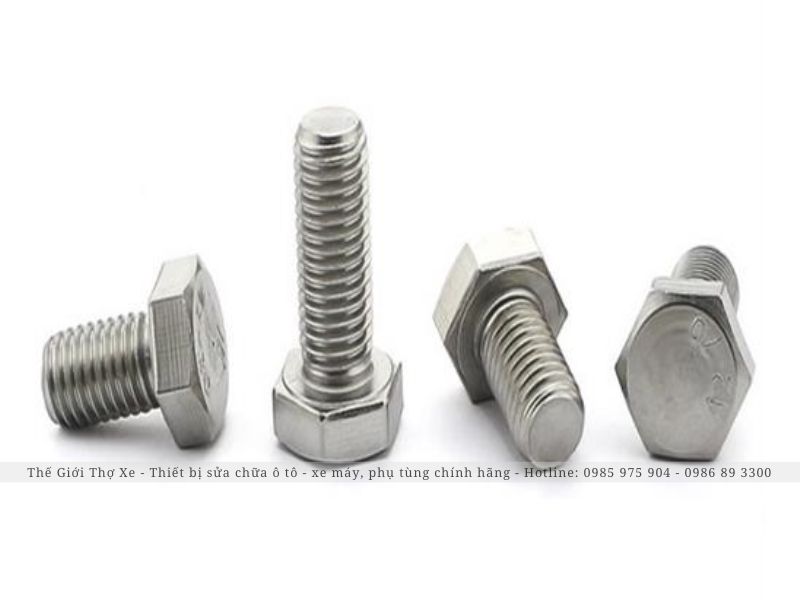 ốc lục giác có thiết kế phần mũ với 6 cạnh như hình lục giác