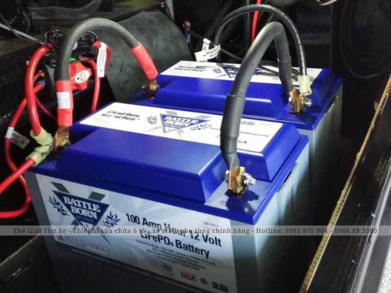 Đấu bình ắc quy theo phương pháp nối tiếp