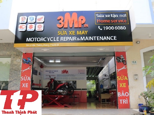 Mẫu bảng hiệu sửa xe máy 3MP bằng mica nổi