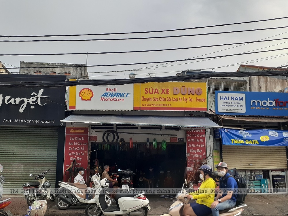 Mô hình sửa xe máy quy mô nhỏ thích hợp cá nhân, hộ gia đình