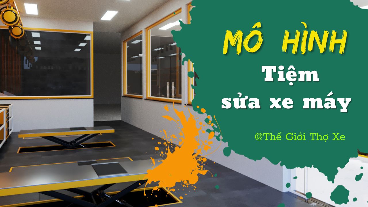 Mô hình tiệm sửa xe máy