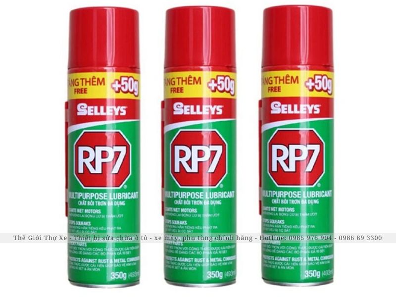 RP7 có tác dụng bôi trơn, chống gỉ sét, bảo vệ kim loại khỏi ăn mòn