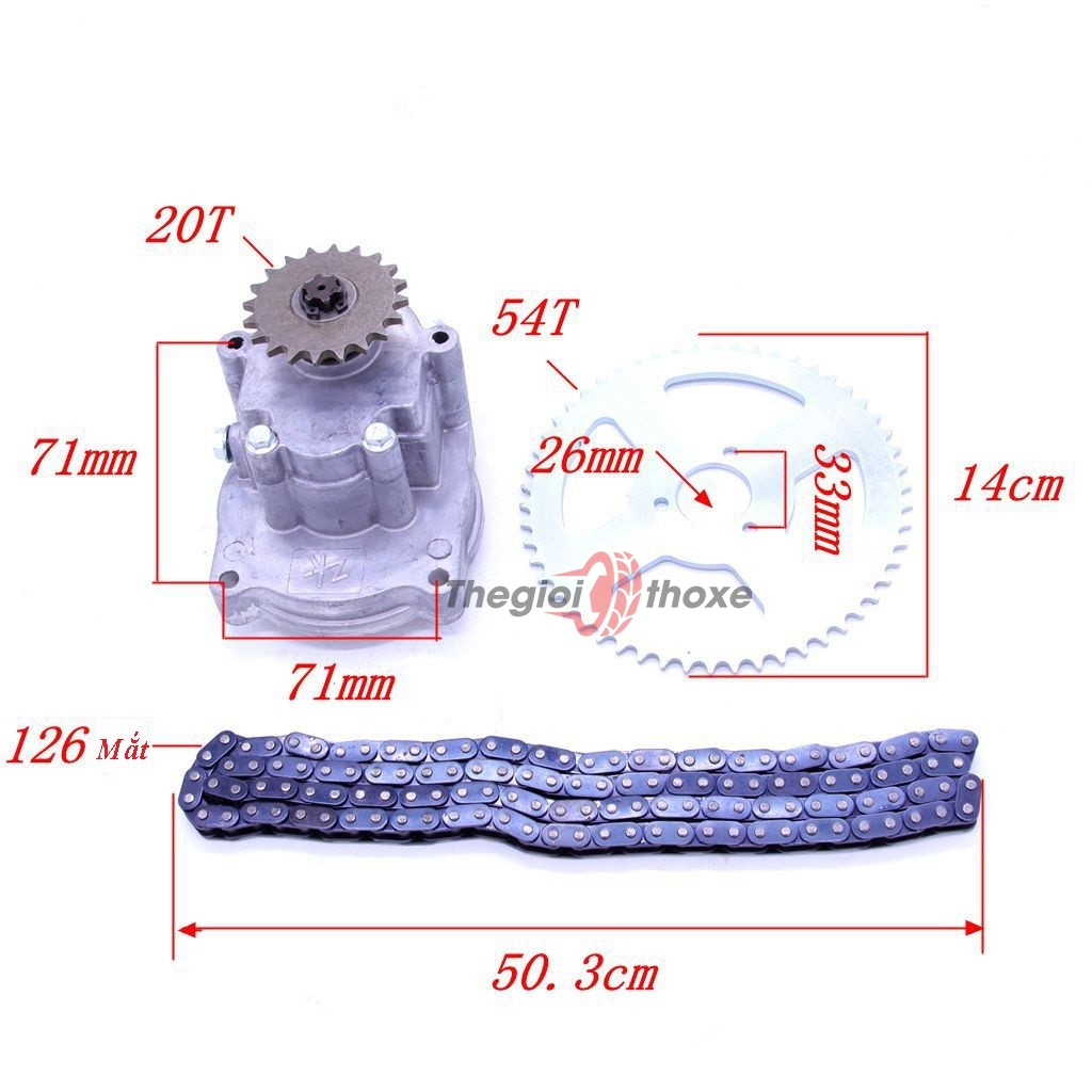 Thông số nhông sên dĩa xe máy