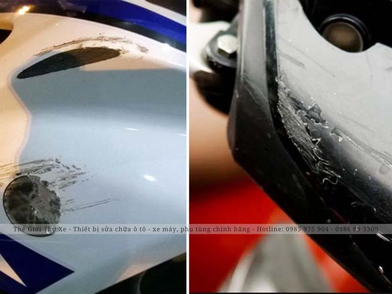 Giá sơn lại vết xước xe máy sẽ phụ thuộc vào tình trạng của vết xước