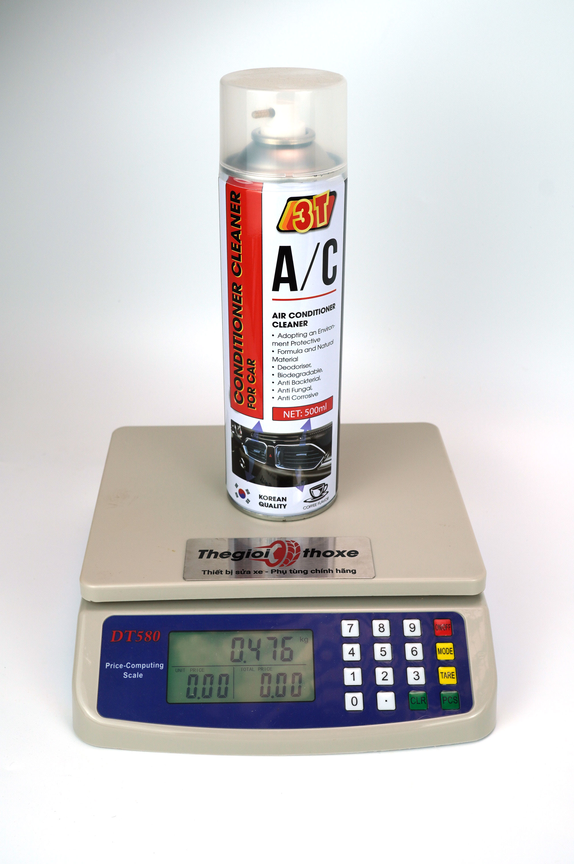 Dung tích bình xịt 500ml, trọng lượng 475g