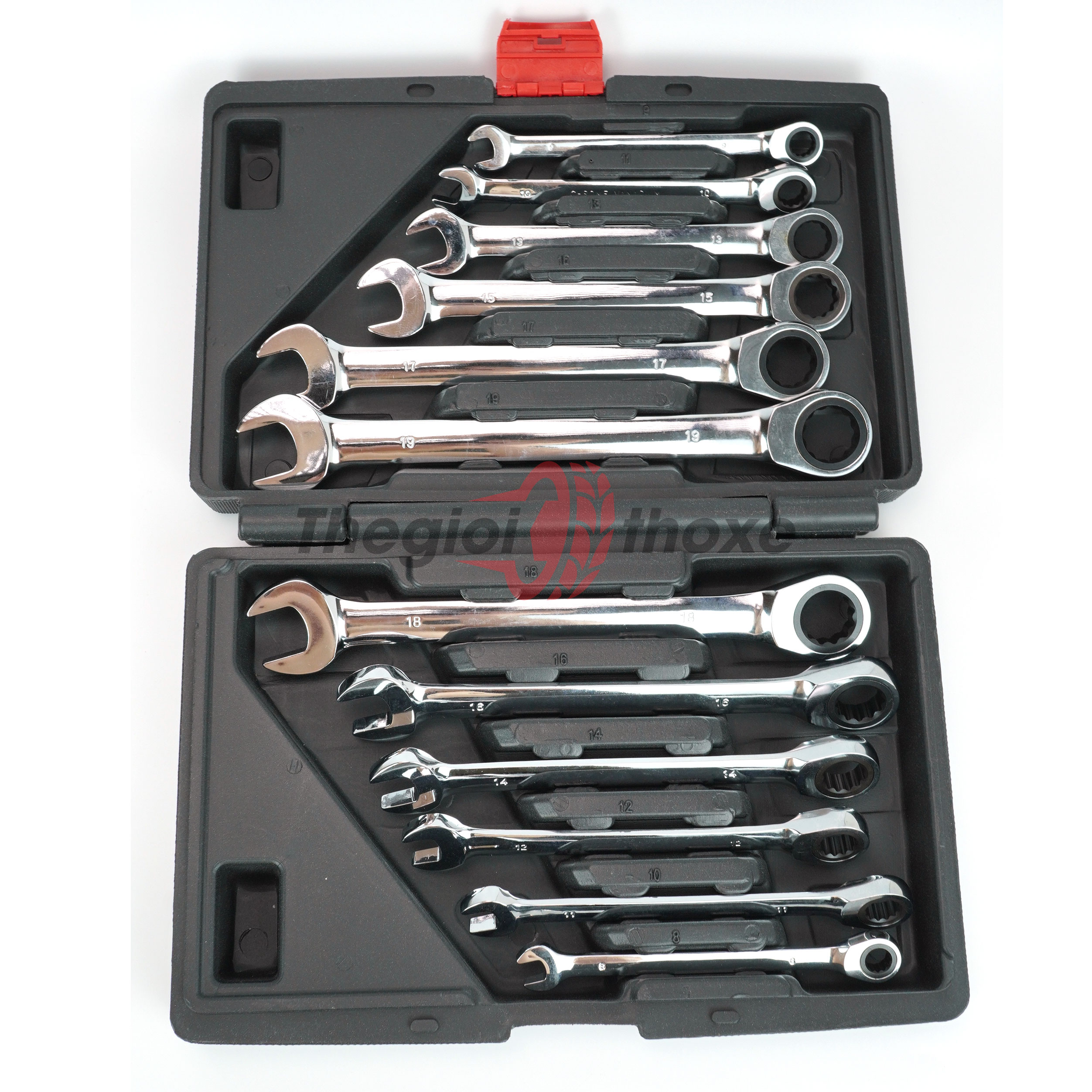 Bộ cờ lê vòng miệng tự lắc 12 chi tiết