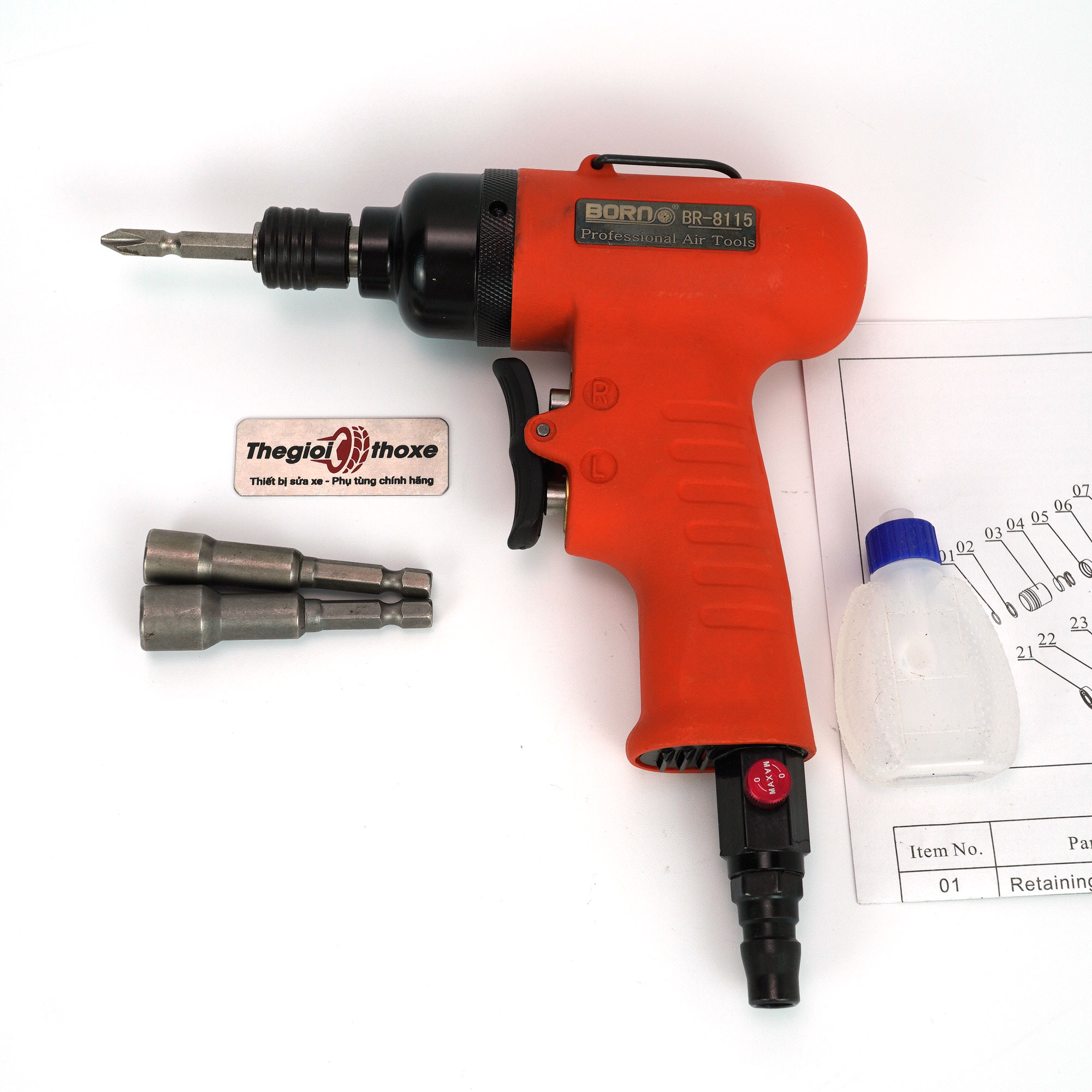Súng bắn vít bằng hơi hơi Born BR-8115 tại Thế Giới Thợ Xe